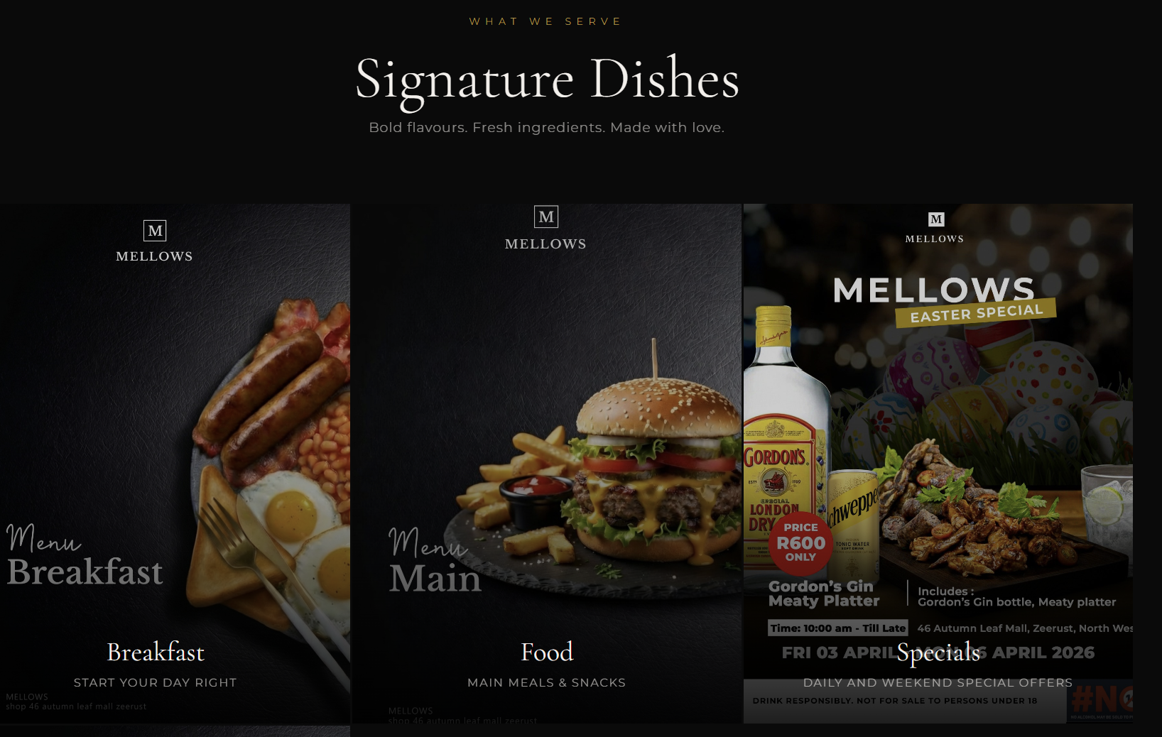 Mellow's Lounge Food Service