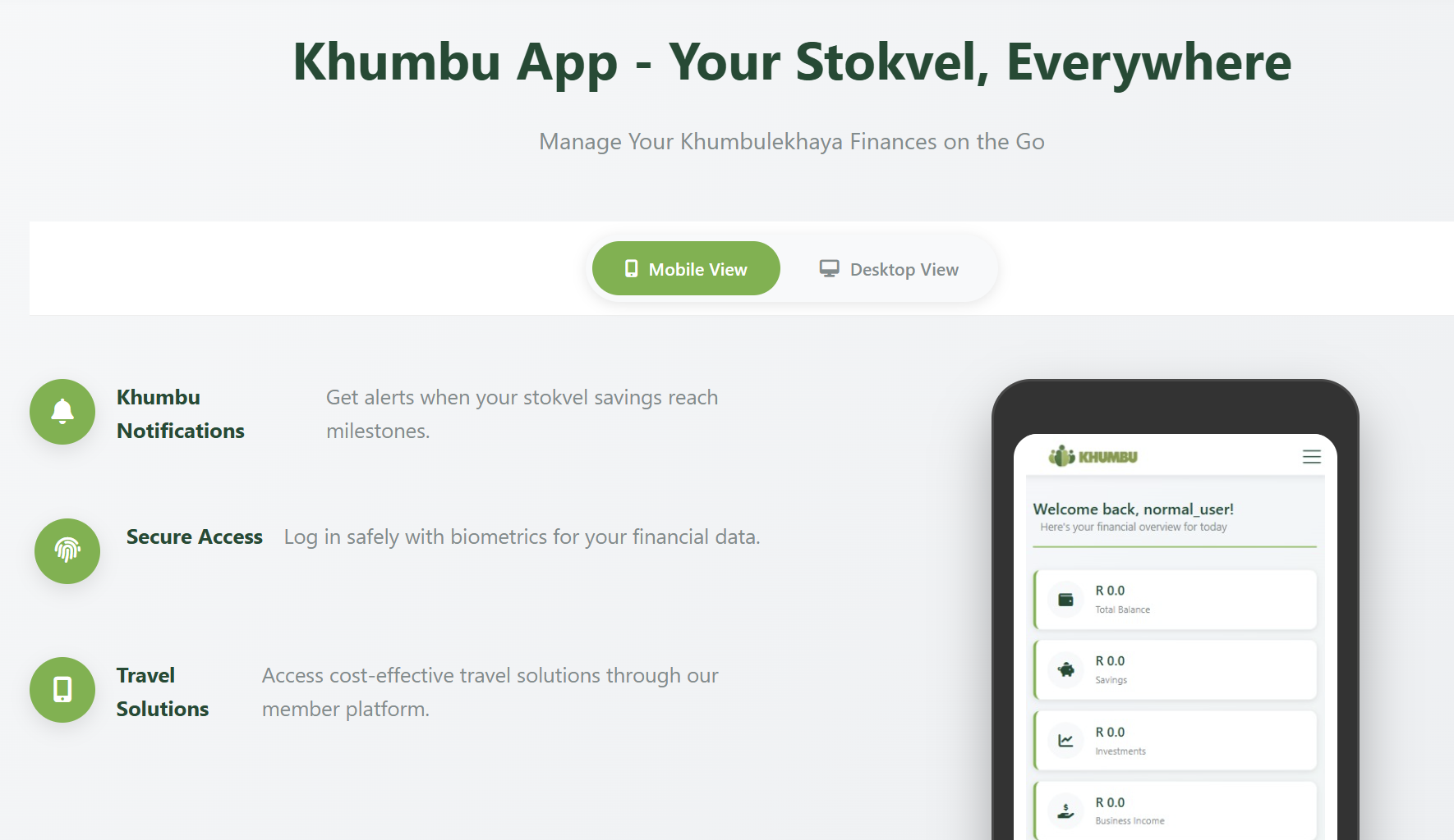 Khumbu App Display